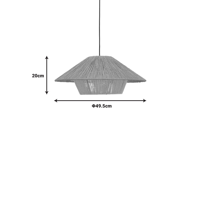 Φωτιστικό οροφής Jarpie Inart Ε27 rope σε φυσική απόχρωση Φ49.5x20εκ - Hippiehome.gr