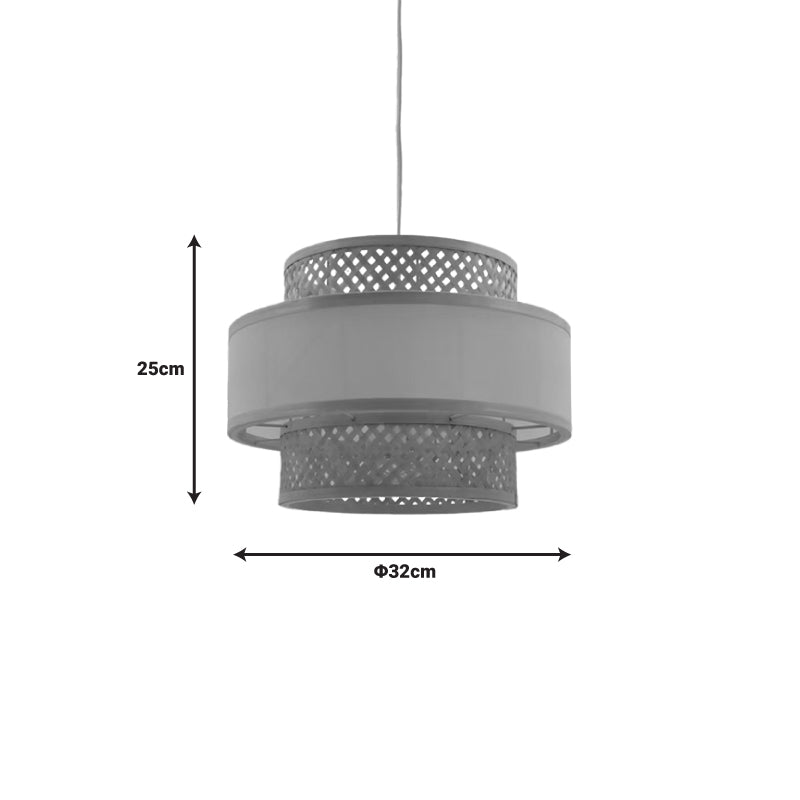 Φωτιστικό οροφής Certy Inart Ε27 μπαμπού σε φυσική απόχρωση Φ32x25εκ - Hippiehome.gr
