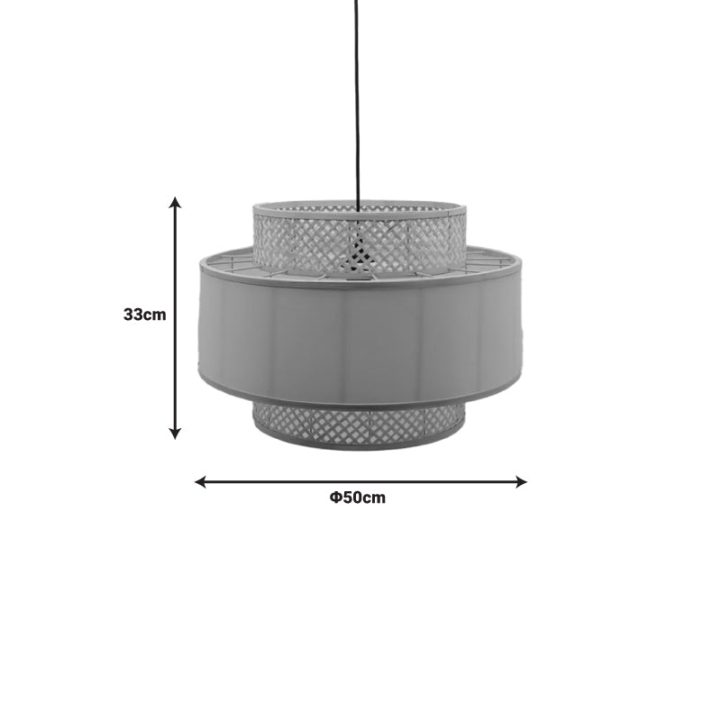 Φωτιστικό οροφής Certy Inart Ε27 μπαμπού σε φυσική απόχρωση Φ50x33εκ - Hippiehome.gr