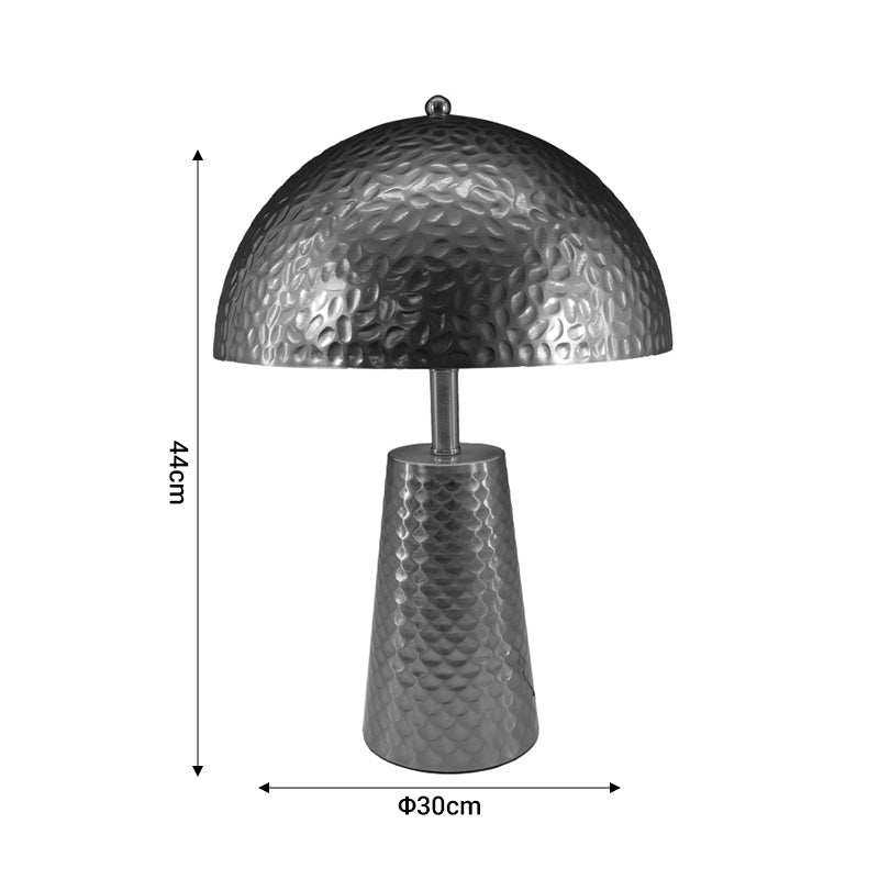 Επιτραπέζιο φωτιστικό Ambient Inart Ε27 ασημί μέταλλο Φ30x44εκ - Hippie Home 
