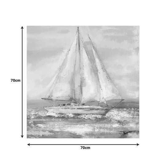 Πίνακας σε καμβά Siedo I Inart με πλαίσιο 70x3.5x70εκ - Hippiehome.gr