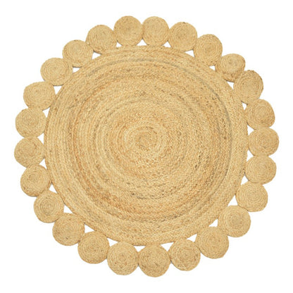 Χαλί Voni Inart φυσικό γιούτα Φ120x1εκ - Hippiehome.gr