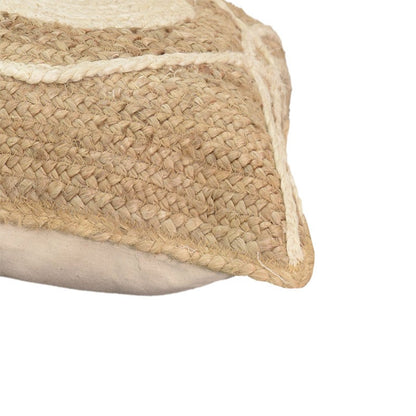 Μαξιλάρι Foliens Inart φυσικό-εκρού 100% γιούτα 45x45x2.5εκ - Hippiehome.gr