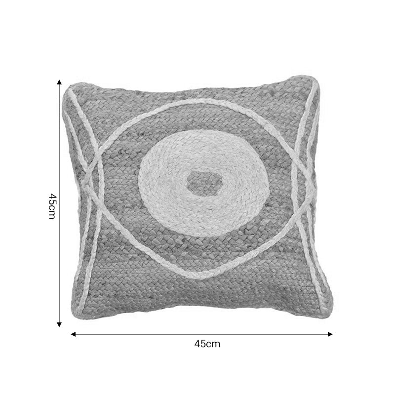 Μαξιλάρι Foliens Inart φυσικό-εκρού 100% γιούτα 45x45x2.5εκ - Hippiehome.gr