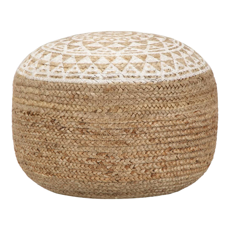 Noca Inart jute stool in natural shade Φ40x30cm