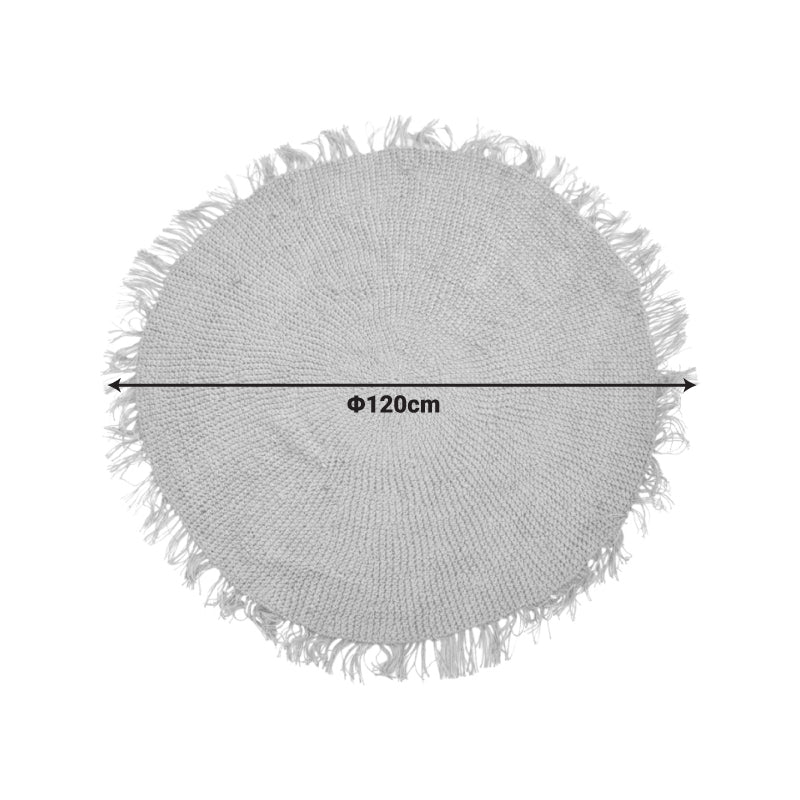 Χαλί Chata Inart γιούτα σε φυσική απόχρωση Φ120x1εκ - Hippiehome.gr