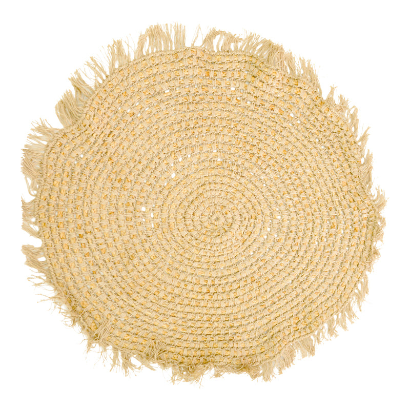 Χαλί Mibre Inart γιούτα σε φυσική απόχρωση Φ120x1εκ - Hippiehome.gr