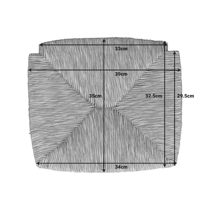 Ψάθα για ξύλινη καρέκλα Charchie pakoworld φυσικό 39x35x2εκ - Hippie Home 