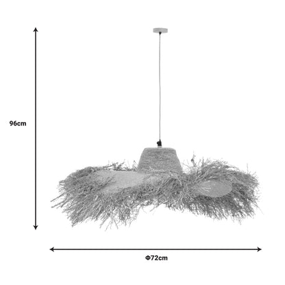 Φωτιστικό οροφής Naloa Inart E27 φυσικό Φ72x96εκ - Hippie Home 