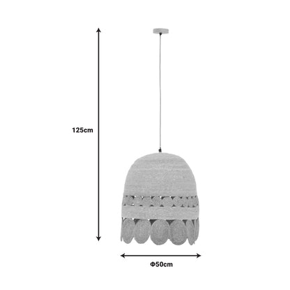 Ceiling lamp Amide Inart E27 natural Φ50x125cm