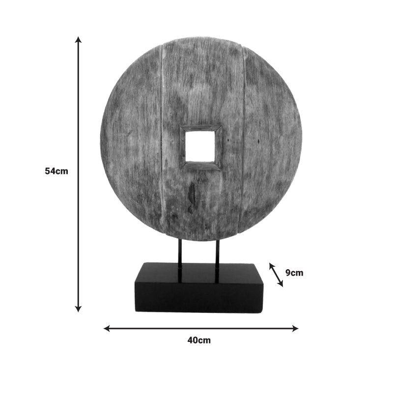 Επιτραπέζιο διακοσμητικό Cart Inart φυσικό μάνγκο ξύλο-μέταλλο 40x9x54εκ - Hippiehome.gr