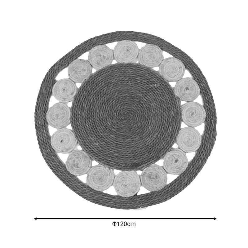 Χαλί Opronzo Inart φυσικό σχοινί Φ120x2εκ - Hippie Home 