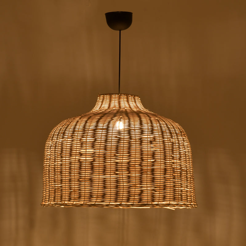 Ziquel Inart rattan ceiling lamp in natural shade Φ60x99cm