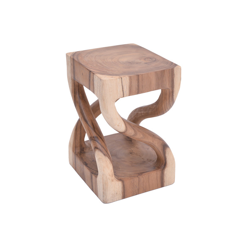 Garem Inart natural solid suar wood stool 30x30x45cm