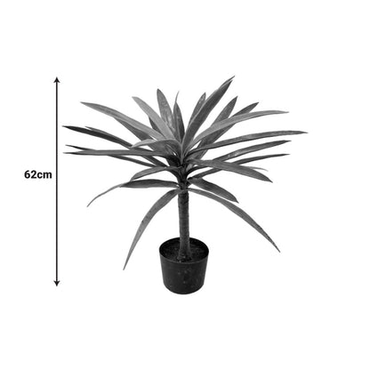 Διακοσμητικό φυτό Dracaena palm σε γλάστρα Inart πράσινο pp Υ62εκ - Hippiehome.gr
