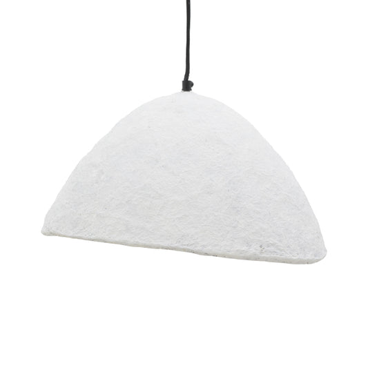 Ceiling lamp Litho Inart white press papier-metal 42x39x123.5cm