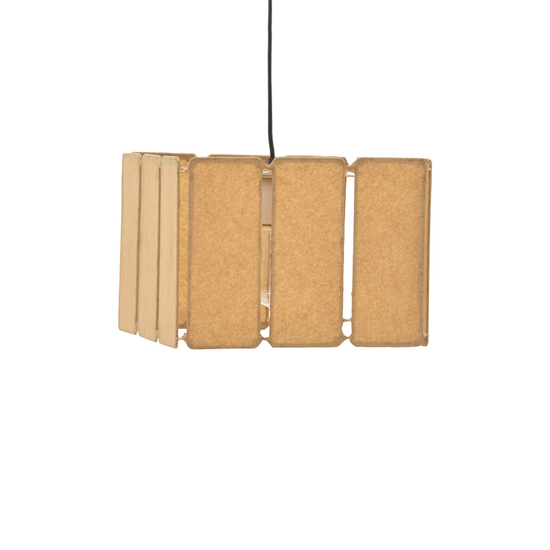 Ceiling light Boxfo Inart brown press papier-metal 32x32x123cm