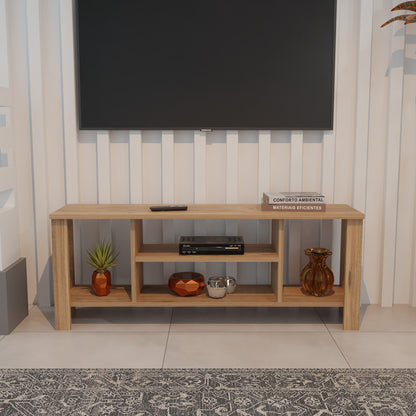 Έπιπλο τηλεόρασης Seref pakoworld σε oak απόχρωση 120x30x47εκ - Hippiehome.gr