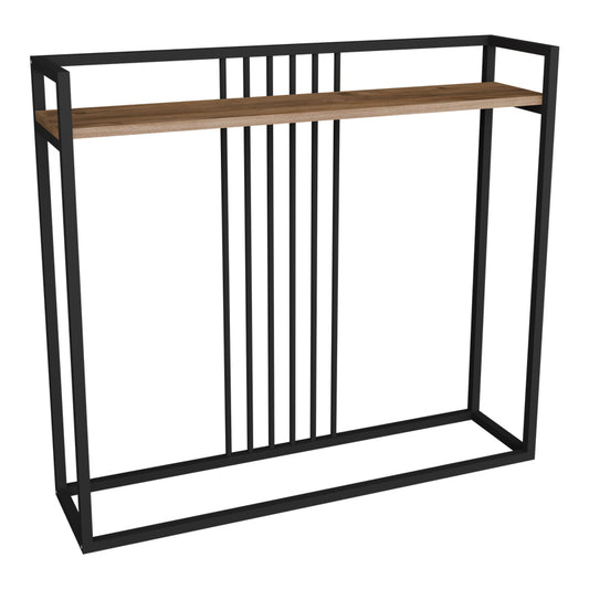 Κονσόλα Convida pakoworld oak με μαύρο μεταλλικό σκελετό 100x25x90εκ - Hippiehome.gr
