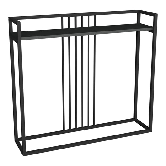 Κονσόλα Convida pakoworld ανθρακί με μαύρο μεταλλικό σκελετό 100x25x90εκ - Hippiehome.gr