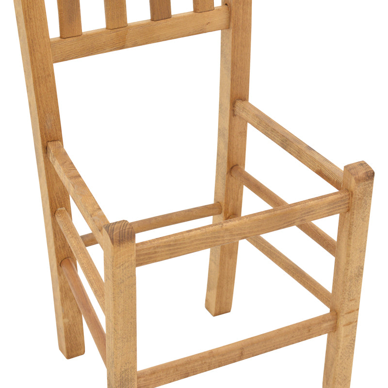 Καρέκλα καφενείου Σύρος pakoworld μασίφ ξύλο οξιάς λούστρο καρυδί 41x42x92εκ - Hippiehome.gr