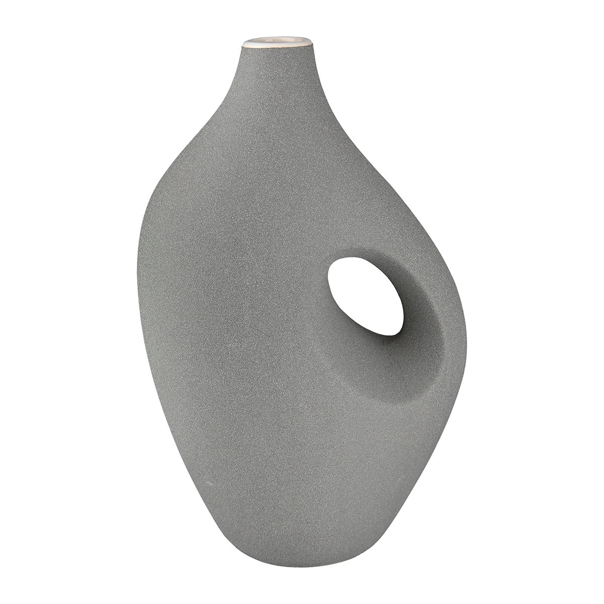 Βάζο "Radon" Κεραμικό Beige Γκρι PU 18x11x28.5cm - Hippiehome.gr