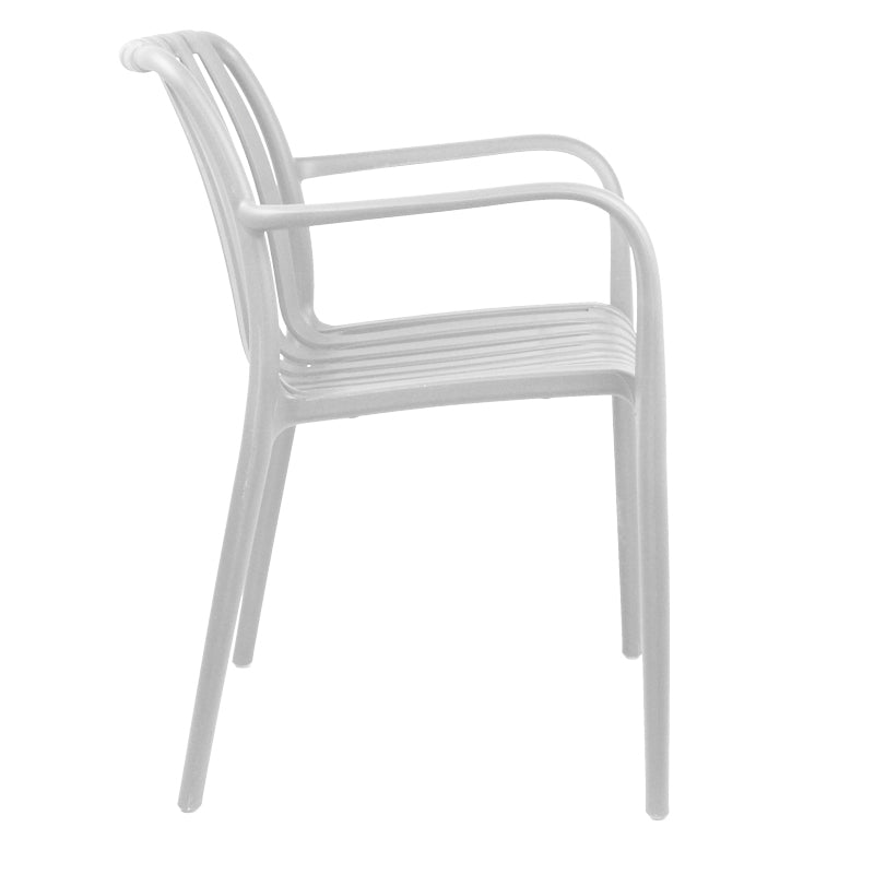 Πολυθρόνα Zoi pakoworld pp σε λευκή απόχρωση 58.5x54x80εκ - Hippiehome.gr
