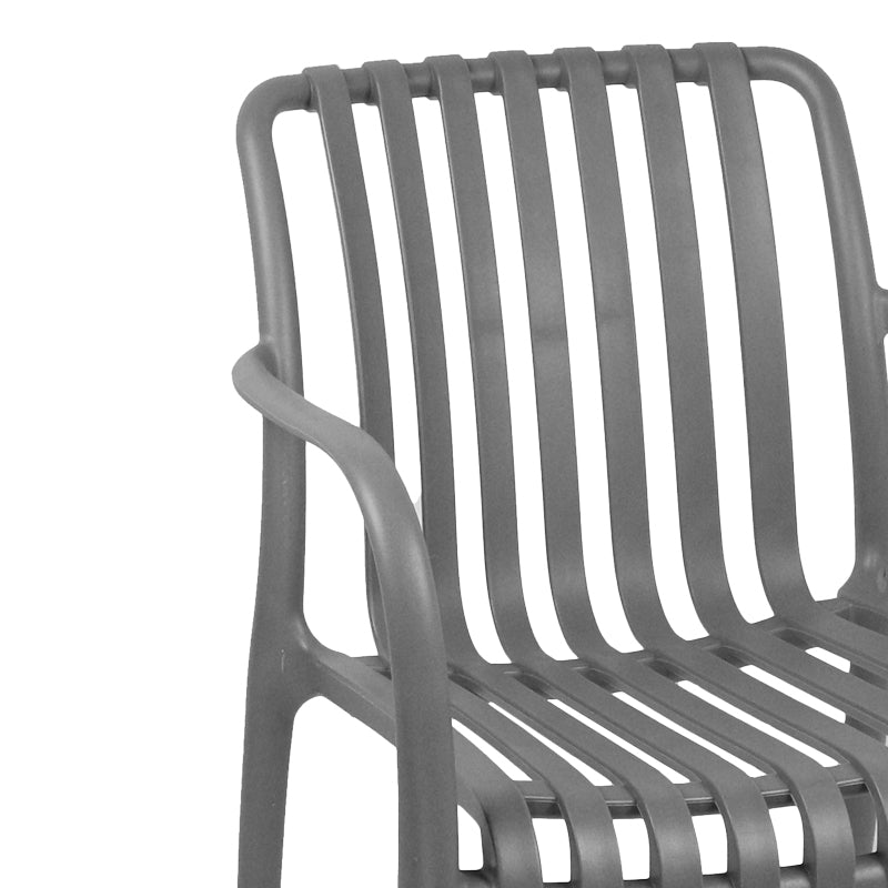 Πολυθρόνα Zoi pakoworld pp σε ανθρακί απόχρωση 58.5x54x80εκ - Hippiehome.gr