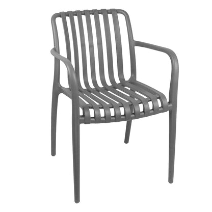 Πολυθρόνα Zoi pakoworld pp σε ανθρακί απόχρωση 58.5x54x80εκ - Hippiehome.gr