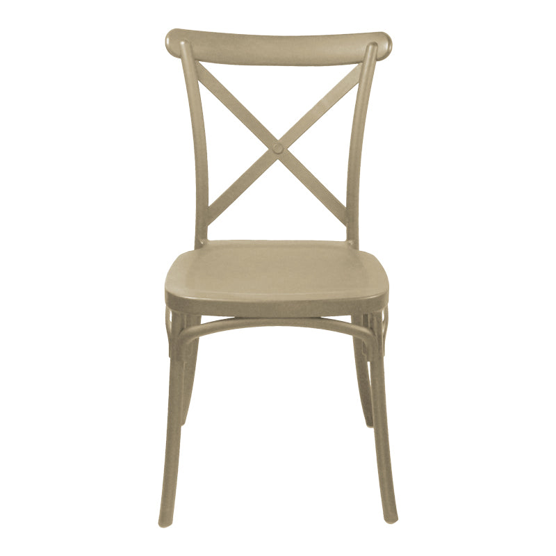 Καρέκλα Crossie pakoworld στοιβαζόμενη pp σε απόχρωση cappucino 38x46.5x82εκ - Hippiehome.gr