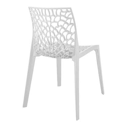 Καρέκλα στοιβαζόμενη Hush pakoworld pp σε λευκή απόχρωση 41x53x80.5εκ - Hippiehome.gr