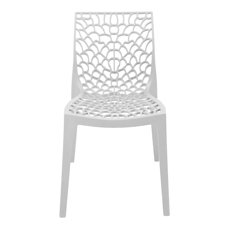 Καρέκλα στοιβαζόμενη Hush pakoworld pp σε λευκή απόχρωση 41x53x80.5εκ - Hippiehome.gr