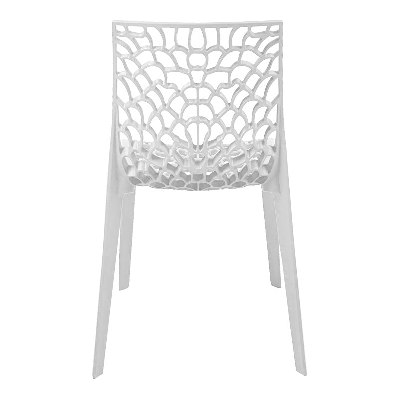 Καρέκλα στοιβαζόμενη Hush pakoworld pp σε λευκή απόχρωση 41x53x80.5εκ - Hippiehome.gr