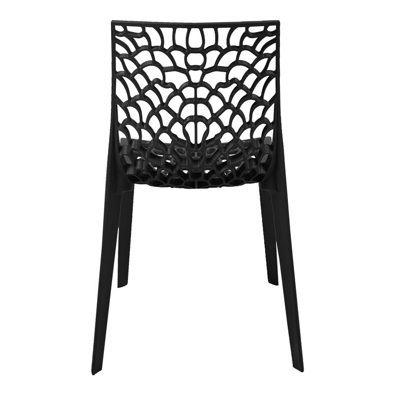 Καρέκλα στοιβαζόμενη Hush pakoworld pp σε μαύρη απόχρωση 41x53x80.5εκ - Hippiehome.gr