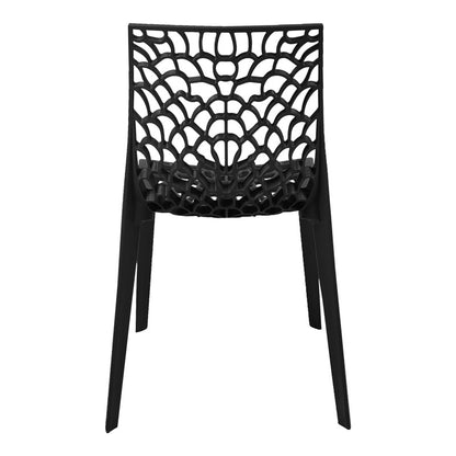 Καρέκλα στοιβαζόμενη Hush pakoworld pp σε μαύρη απόχρωση 41x53x80.5εκ - Hippiehome.gr