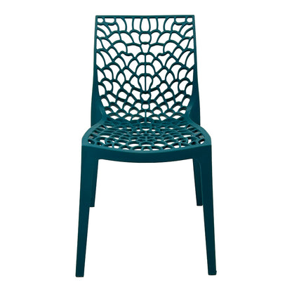 Καρέκλα στοιβαζόμενη Hush pakoworld pp σε μπλε απόχρωση 41x53x80.5εκ - Hippiehome.gr