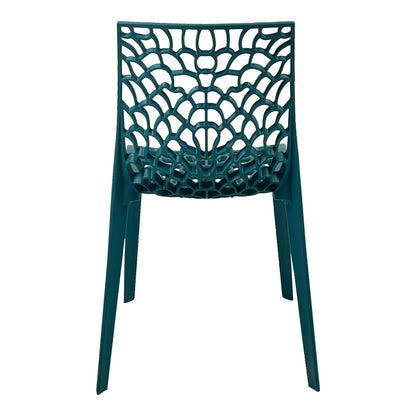 Καρέκλα στοιβαζόμενη Hush pakoworld pp σε μπλε απόχρωση 41x53x80.5εκ - Hippiehome.gr