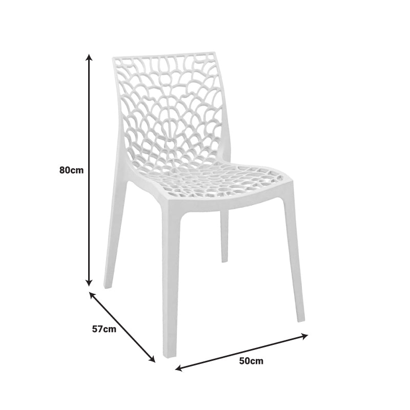 Καρέκλα στοιβαζόμενη Hush pakoworld pp σε μπλε απόχρωση 41x53x80.5εκ - Hippiehome.gr