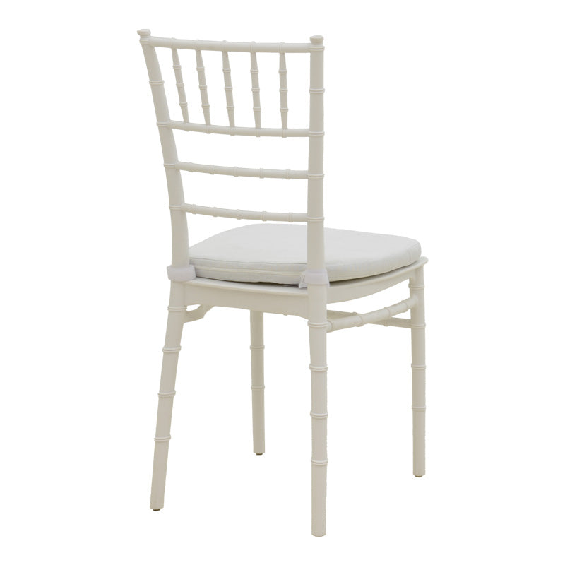 Καρέκλα Tiffany pakoworld με μαξιλάρι pp σε λευκή απόχρωση 40x40x88εκ - Hippiehome.gr