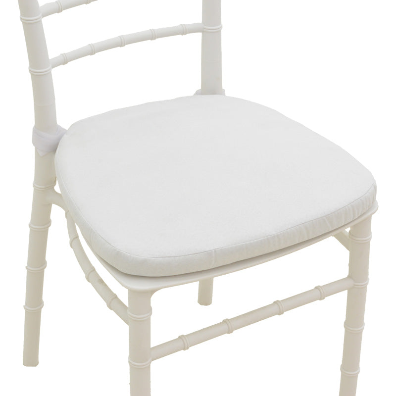 Καρέκλα Tiffany pakoworld με μαξιλάρι pp σε λευκή απόχρωση 40x40x88εκ - Hippiehome.gr