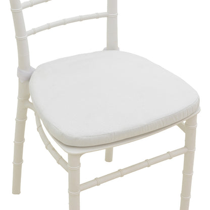 Καρέκλα Tiffany pakoworld με μαξιλάρι pp σε λευκή απόχρωση 40x40x88εκ - Hippiehome.gr