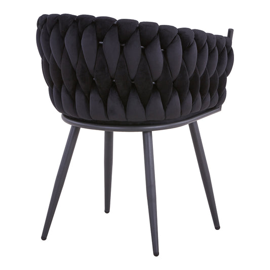 Πολυθρόνα Vivian pakoworld μαύρο βελούδο-πόδι μαύρο μέταλλο 61x55x80εκ - Hippiehome.gr