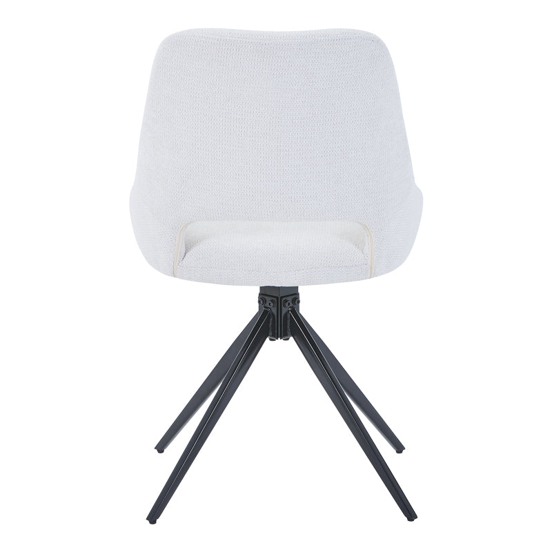 Καρέκλα περιστρεφόμενη Luciano I pakoworld σε κρεμ ύφασμα-πόδι μεταλλικό μαύρο 52.5x54x85εκ - Hippiehome.gr