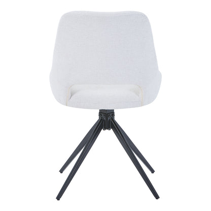 Καρέκλα περιστρεφόμενη Luciano I pakoworld σε κρεμ ύφασμα-πόδι μεταλλικό μαύρο 52.5x54x85εκ - Hippiehome.gr