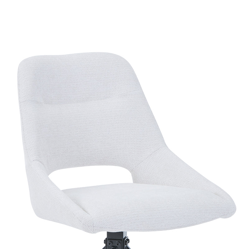 Καρέκλα περιστρεφόμενη Luciano I pakoworld σε κρεμ ύφασμα-πόδι μεταλλικό μαύρο 52.5x54x85εκ - Hippiehome.gr