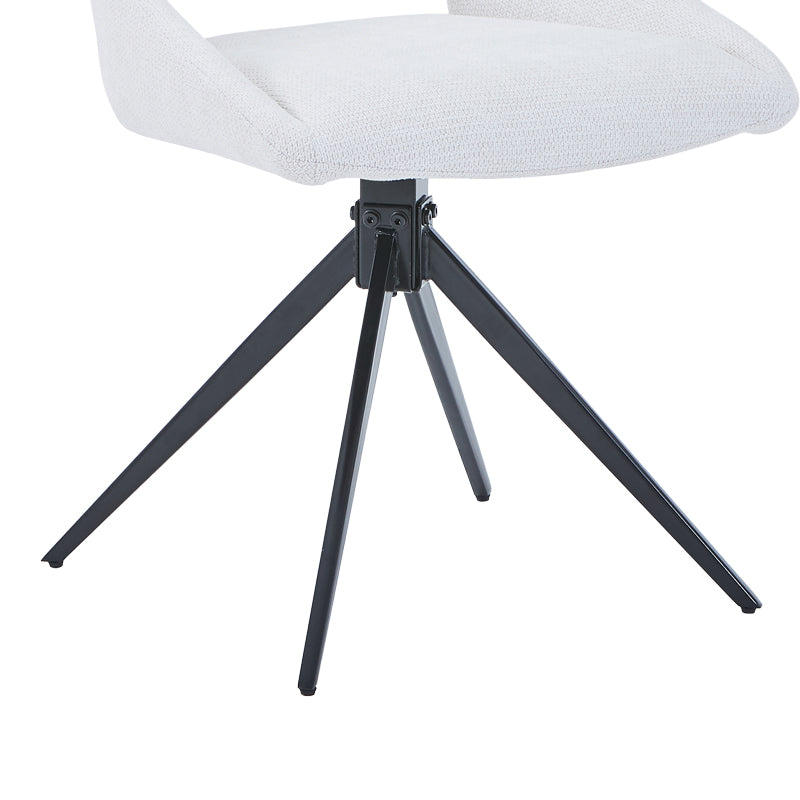 Καρέκλα περιστρεφόμενη Luciano I pakoworld σε κρεμ ύφασμα-πόδι μεταλλικό μαύρο 52.5x54x85εκ - Hippiehome.gr