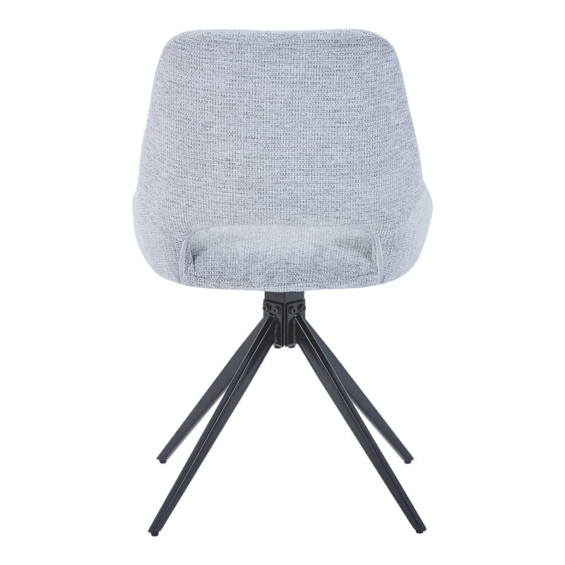 Καρέκλα περιστρεφόμενη Luciano I pakoworld σε γκρι ύφασμα-πόδι μεταλλικό μαύρο 52.5x54x85εκ - Hippiehome.gr