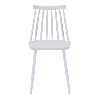 Καρέκλα Aurora I pakoworld pp σε λευκή απόχρωση-πόδι μεταλλικό λευκό 43x48x79εκ - Hippiehome.gr