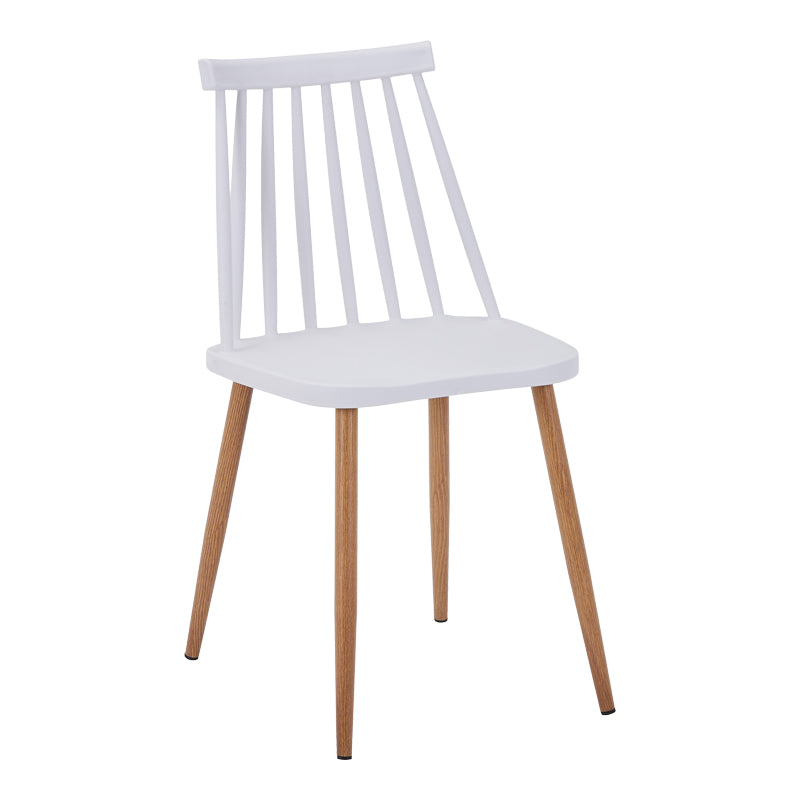 Καρέκλα Aurora I pakoworld pp σε λευκή απόχρωση-πόδι μεταλλικό φυσικό 43x48x79εκ - Hippiehome.gr