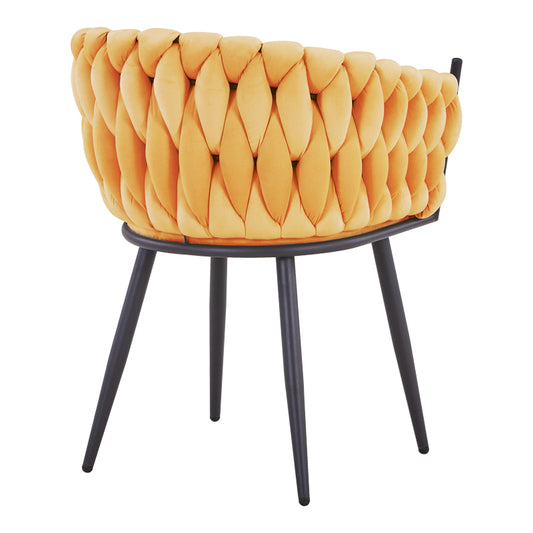 Πολυθρόνα Vivian pakoworld κίτρινο βελούδο-πόδι μαύρο μέταλλο 61x55x80εκ - Hippiehome.gr